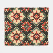 Verziertes Medallion-Muster Fleecedecke (Vorderseite (Horizontal))