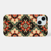 Verziertes Medallion-Muster iPhone 15 Hülle (Rückseite (Horizontal))