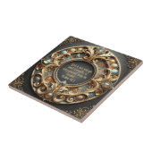 Verziertes Metall und Juwelen Bibelverse Fliese (Seite)