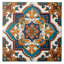 Verziertes Mittelmeer Aquamarin Blauer Brot