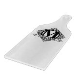 Verziertes Monogramm-Entwurfspanbrett Schneidebrett (Ecke)