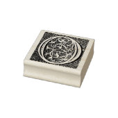 Verziertes Monogramm Vintager Anfangsbuchstabe O Gummistempel (Stempel)