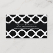 Verziertes Muster | Chic Visitenkarte (Rückseite)