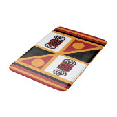 Verziertes Muster der afrikanischen Stämme Badematte (Schrägansicht)