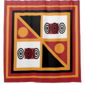 Verziertes Muster der afrikanischen Stämme Duschvorhang (Vorderseite)