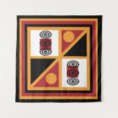 Verziertes Muster der afrikanischen Stämme Wandteppich (Vorderseite (Horizontal))