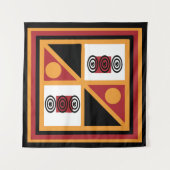 Verziertes Muster der afrikanischen Stämme Wandteppich (Vorderseite)