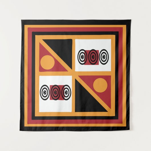 Verziertes Muster der afrikanischen Stämme Wandteppich (Vorderseite)