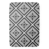 Verziertes Muster in Schwarz-Weiß Badematte (Vorderseite Vertikal)