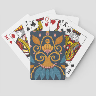 Verziertes Muster Mittelalterlicher Stil personali Spielkarten
