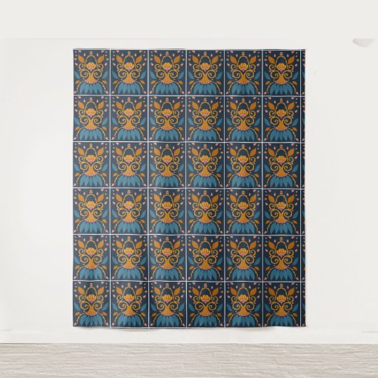 Verziertes Muster Mittelalterlicher Stil Wandteppich (Vorderseite)