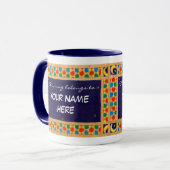 Verziertes Muster Namensspezifische Ringer-Tasse Tasse (Vorderseite Links)