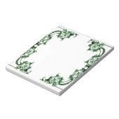 Verziertes Notizblock mit Blumenwirbeln (Rotiert)