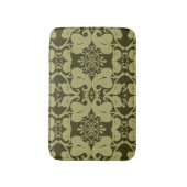 Verziertes Olive Green Moderne Elegantes Muster Ba Badematte (Vorderseite Vertikal)