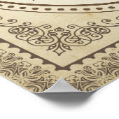 Verziertes Oval Border Frame Wedding Certificate Poster (Ecke)