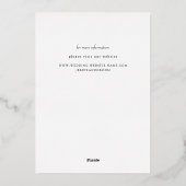 Verziertes Oval von Scrolling-Blätter Folieneinladung (Rückseite)