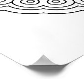 Verziertes ovales Medaillon-Mandala-Ringmuster Kun Poster (Ecke)