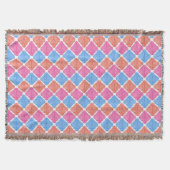 Verziertes Patchwork-Diamanten-Muster Decke (Vorderseite)