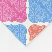 Verziertes Patchwork-Diamanten-Muster Fleecedecke (Ecke)
