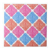 Verziertes Patchwork-Diamantmuster Fliese (Vorderseite)