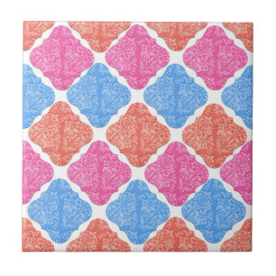 Verziertes Patchwork-Diamantmuster Fliese