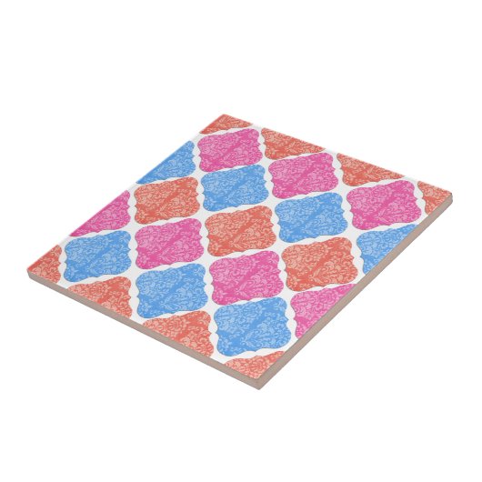 Verziertes Patchwork-Diamantmuster Fliese (Seite)