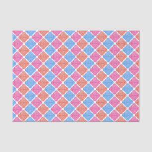 Verziertes Patchwork-Diamantmuster Seidenpapier