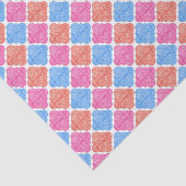 Verziertes Patchwork-Diamantmuster Seidenpapier (Ausschnitt)