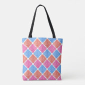 Verziertes Patchwork-Diamantmuster Tasche (Rückseite)