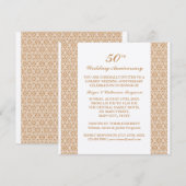 Verziertes Pattern Hochzeit Jahrestag Einladung (Vorne/Hinten)