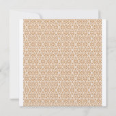 Verziertes Pattern Hochzeit Jahrestag Einladung (Rückseite)