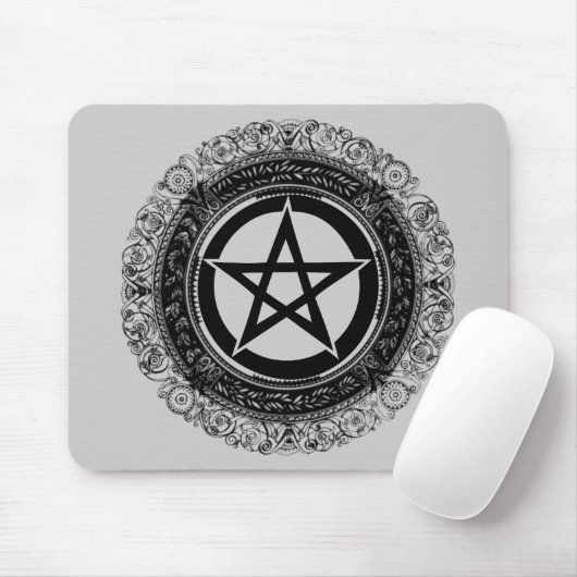 Verziertes Pentagramm Mousepad (Mit Mouse)