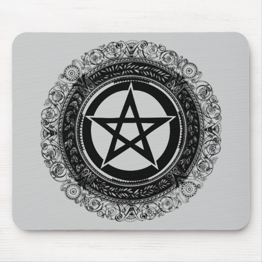 Verziertes Pentagramm Mousepad (Vorne)