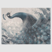 Verziertes Pfauenbecken Seidenpapier (Vorderseite)