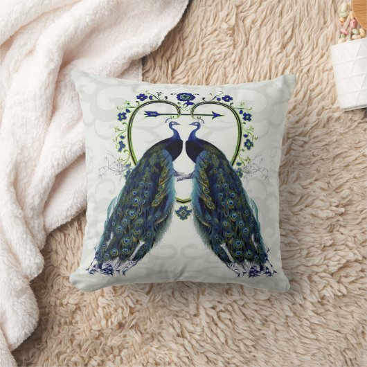 Verziertes Pfauengeschenk-Kopfkissen hinzufügen Kissen (Decke)