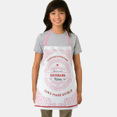 Verziertes PINK-Glück ist hausgemachte KIDS Backen Schürze (Insitu)