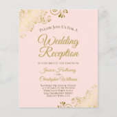 Verziertes Pink & Gold Budget Hochzeitsempfang ein (Vorderseite)