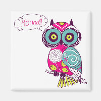 Verziertes Retro-Blumenmagnet in Pink