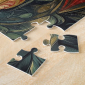 Verziertes Rooster-Portrait Puzzle (Seite)