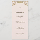 Verziertes Rosa Beige Vintag Barockfestival Programm (Vorderseite)