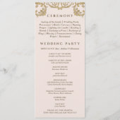 Verziertes Rosa Beige Vintag Barockfestival Programm (Rückseite)