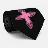 Verziertes rosa Gothic Cross Krawatte (Gerollt)