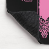 Verziertes rosa Gothic Cross Mousepad (Ecke)