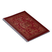 Verziertes Rot- und Gold-Frame-Notebook Notizblock (Rechte Seite)
