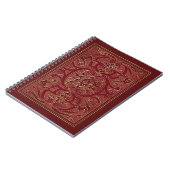 Verziertes Rot- und Gold-Frame-Notebook Notizblock (Linke Seite)