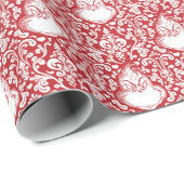 Verziertes Rotschnurmuster Geschenkpapier (Rolleneckpunkt)