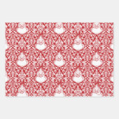 Verziertes Rotschnurmuster Geschenkpapier Set (Vorderseite 3)