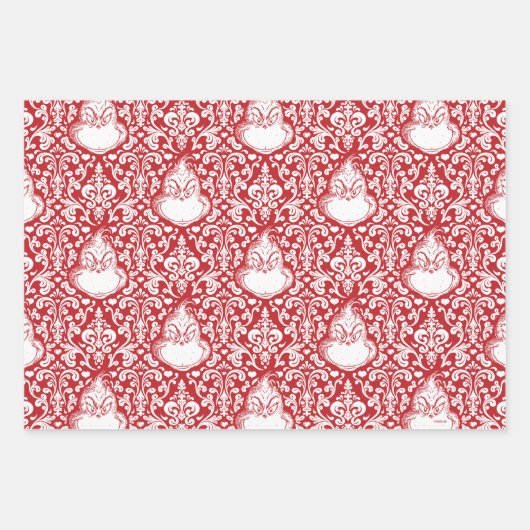 Verziertes Rotschnurmuster Geschenkpapier Set (Vorderseite 3)