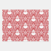 Verziertes Rotschnurmuster Geschenkpapier Set (Vorderseite 2)
