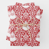 Verziertes Rotschnurmuster Geschenkpapier Set (Beispiel)